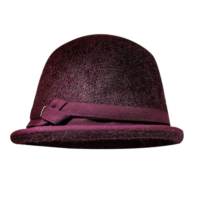 High-end Middle-aged Elderly Velvet Warm Hat, Female Mother Temperament Mink Top Hat, Autumn and Winter Basin Hat, Old Lady Hat