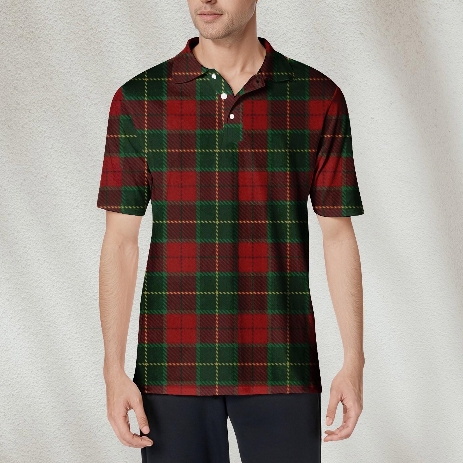 

Мужская рубашка с коротким рукавом и полосатым принтом из мягкого хлопкового воротника, влагоотводящая рубашка XL винный