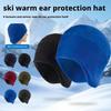 Winter Thermal Fleece Skull Cap Helmet Liner Mens Beanie Earflaps For Cycling Running Motorcycle & Riding Under Helmet Liner