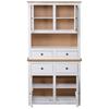Highboard White 93 x 40.5 x 180 cm Pine Wood Panama