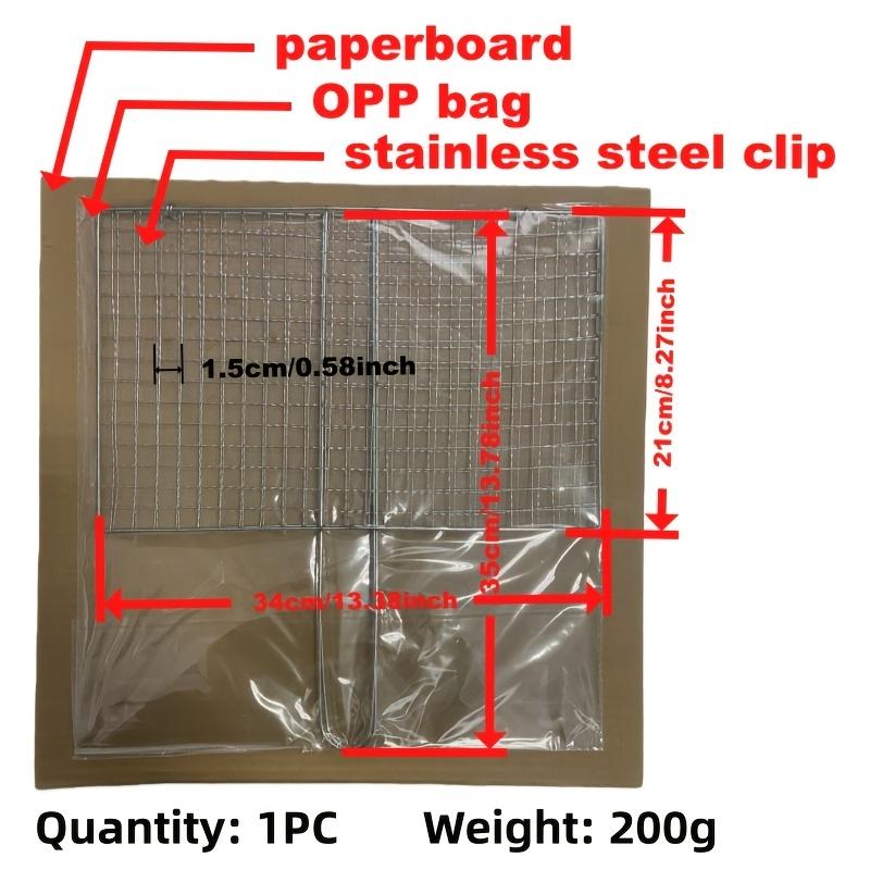 1PC Mesh Vegetable Grilled Fish Clip Anti-scalding Handle Splint Barbecue Net Household Barbecue Mesh Rectangle