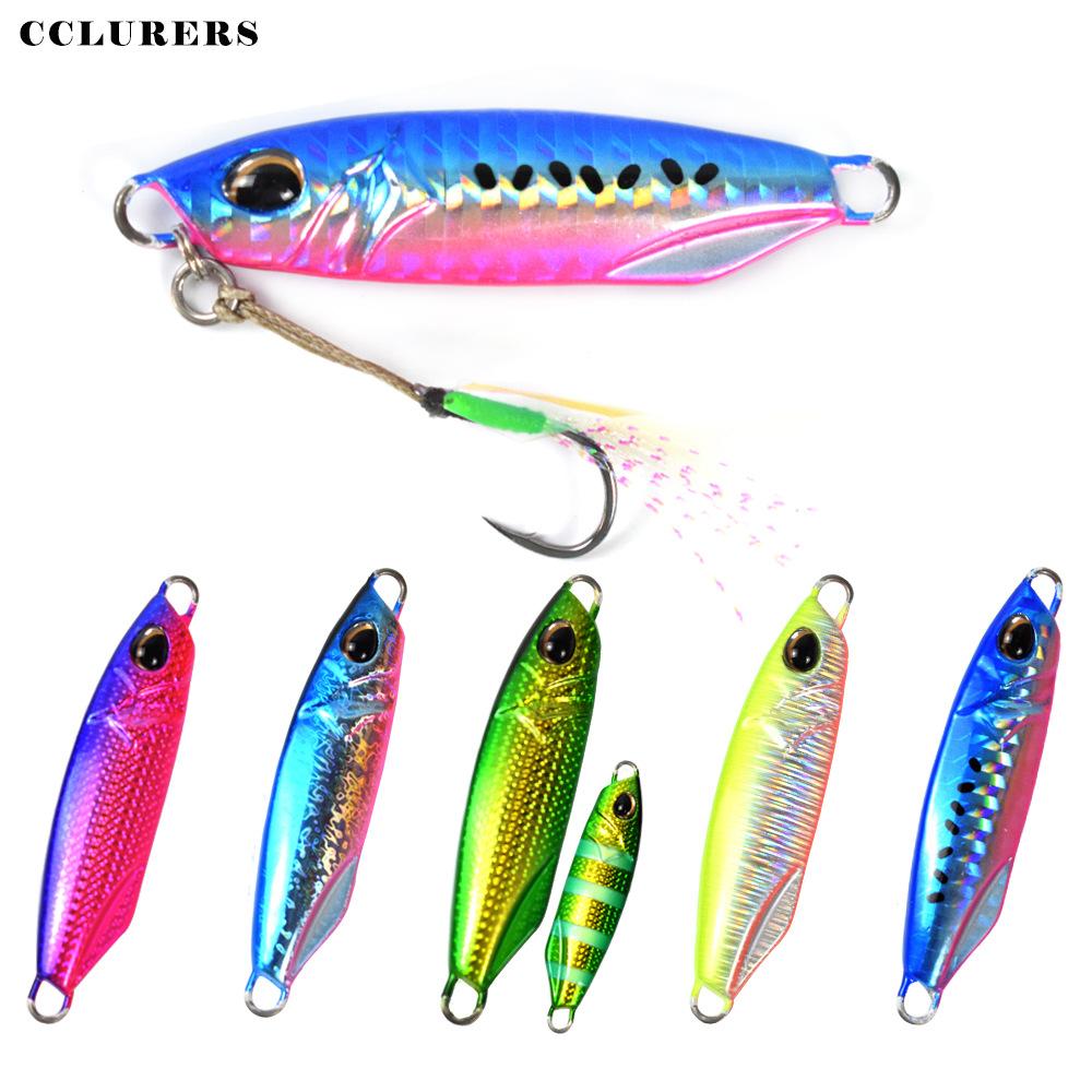 CCLURERS 6CM 30G High Quality Lead Fish Luminous Iron Plate Jigging Lure Long-Distance Asian Artificial Hard Bait Hooks for Carp