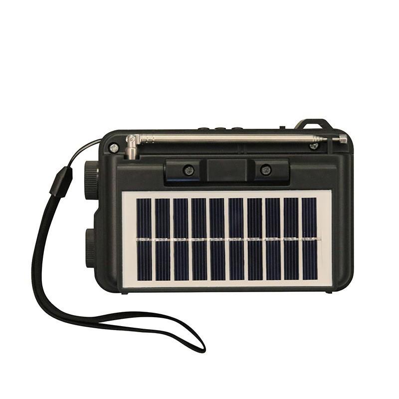 Portable Solar Radio Audio Multi-band Antenna FM Card U Disk Lighting