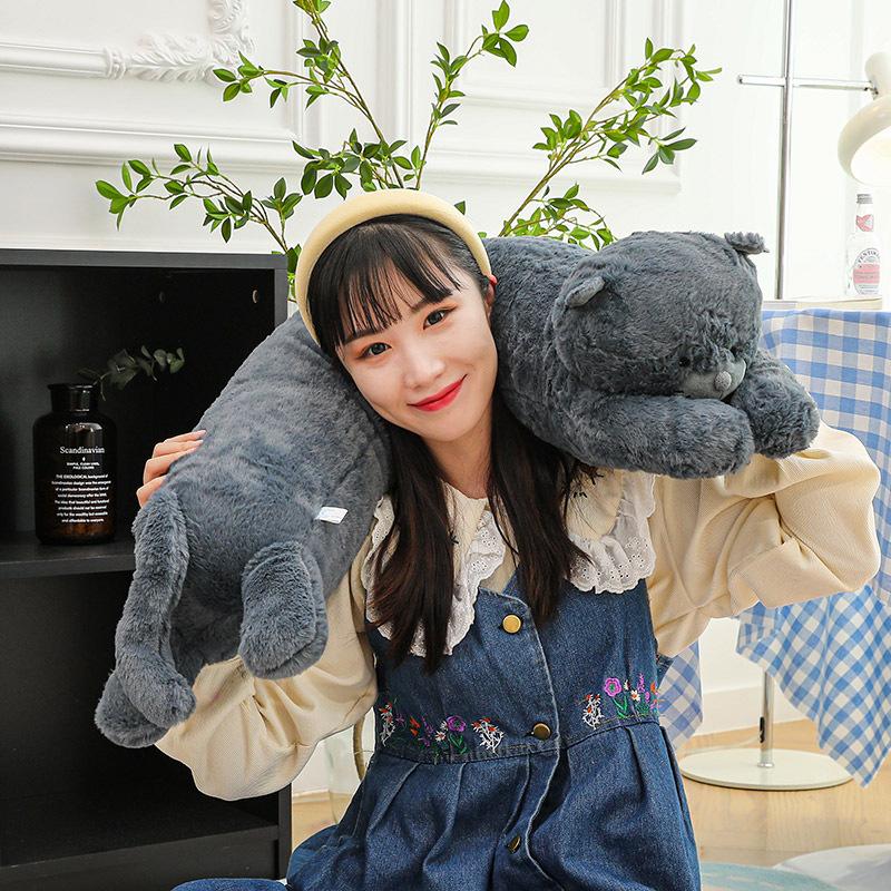 1pcs Long Strip Pillow Brutalist Home Lazy Blue Cat Pillow Men and Women Sleeping Leg Pillow Home Sofa Waist Pillow