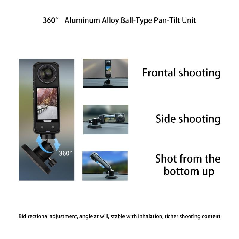 Magnetic Rotating Mount Adapter with 360 Degree Swivels for Action Cameras and Accessories