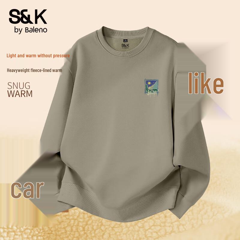 Baleno Men's S&K Series Fleece-Lined Crew Neck Sweatshirt