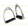 A1A2 Horse Stirrups, 1 Pair High Strength Riding Stirrups Safety Stirrups Equestrians Stirrups Treads with Nonslip Rubber Pad