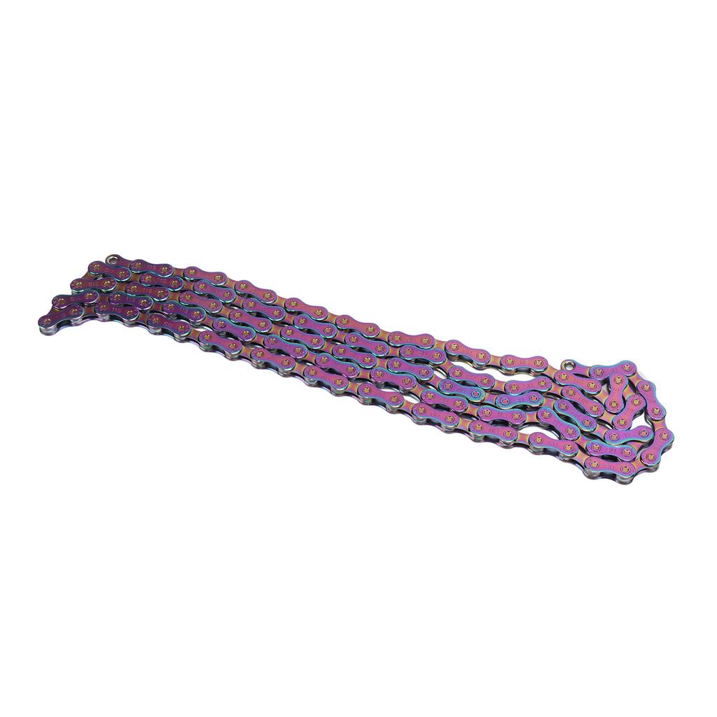 Mountain Bike Chain Fully Plated Rustproof Colorful 11 Speed Bicycle Chain for Mountain Bikes