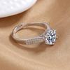 2026 2-carat Starlight Queen Ring Women's Light Luxury Six-Claw Wedding Ring Engagement Anti-Mozambique Opening Jewelry