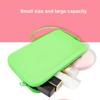 Large Capacity Silicone Cosmetic Organizer Solid Color Portable Makeup Pouch  for Outdoor
