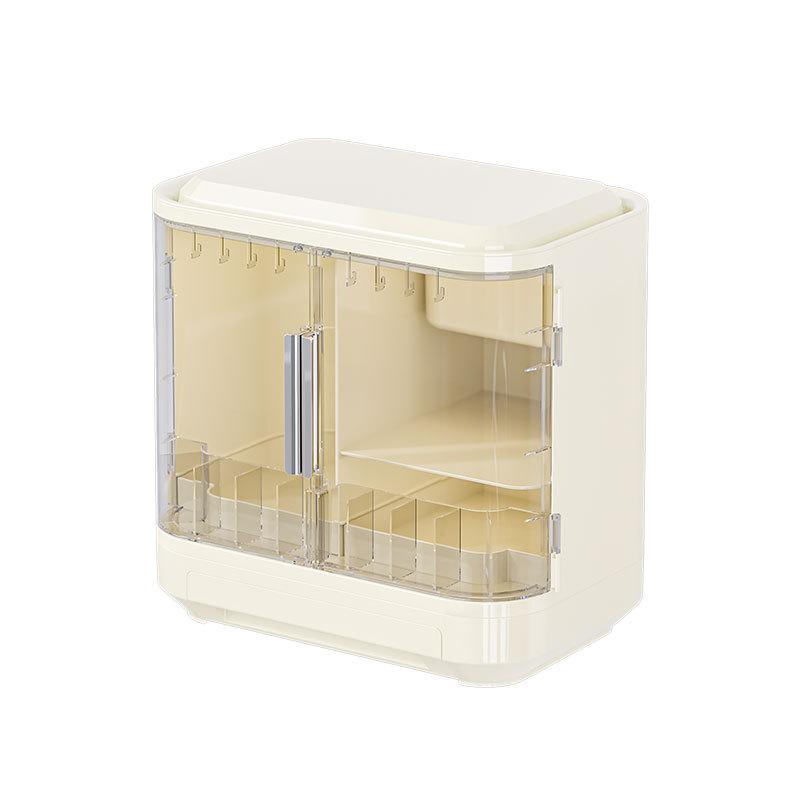 Exquisite And High End Dust Proof Desktop Divided Into Double Doors, Skincare, Light Luxury Lipstick, Cosmetics Storage Box