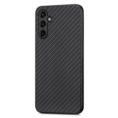 For Samsung Galaxy A54 5G Carbon Fiber Texture PU Leather Coated TPU Protective Case Anti-scratch Cell Phone Cover