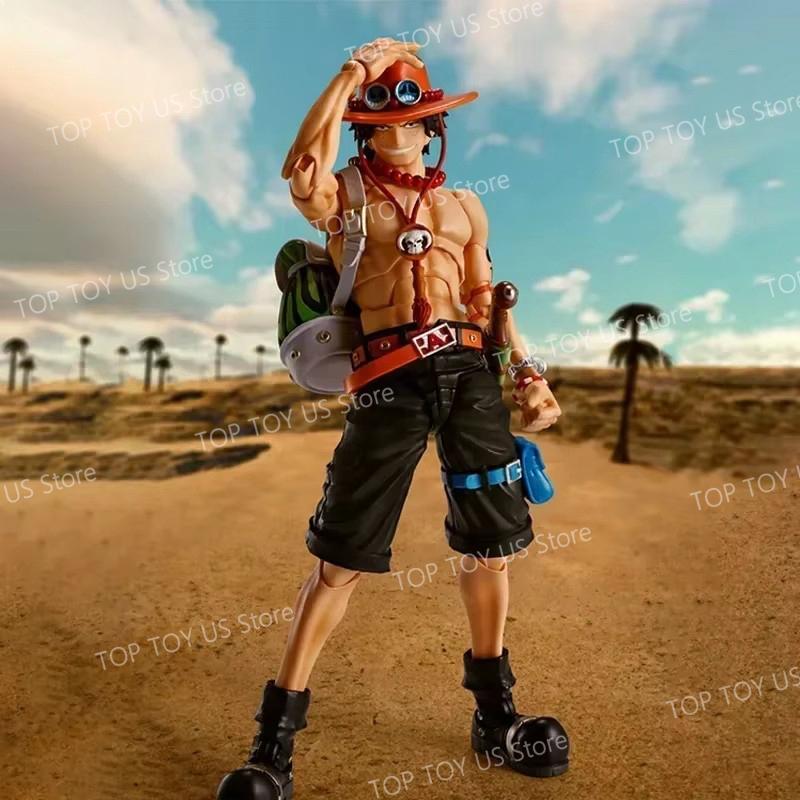 SHF Portgas D. Ace Actionfigur Anime One Piece Feuerfaust Ace Figuren PVC Bewegliche Sammlung Dekoration Modell Spielzeug Geschenk 17cm