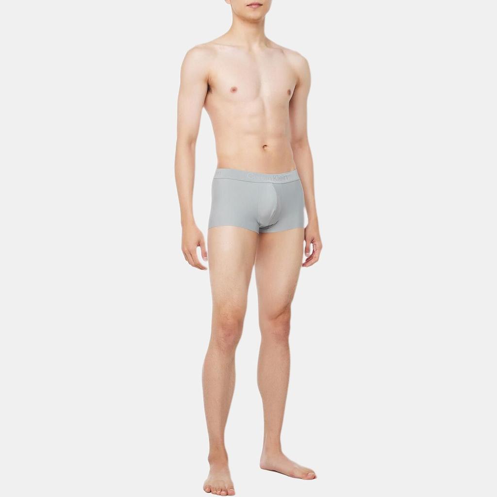 Calvin Klein Comfortable Low-Rise Boxer Briefs With Letter Jacquard Men Underwear Gray NB3634-IB9