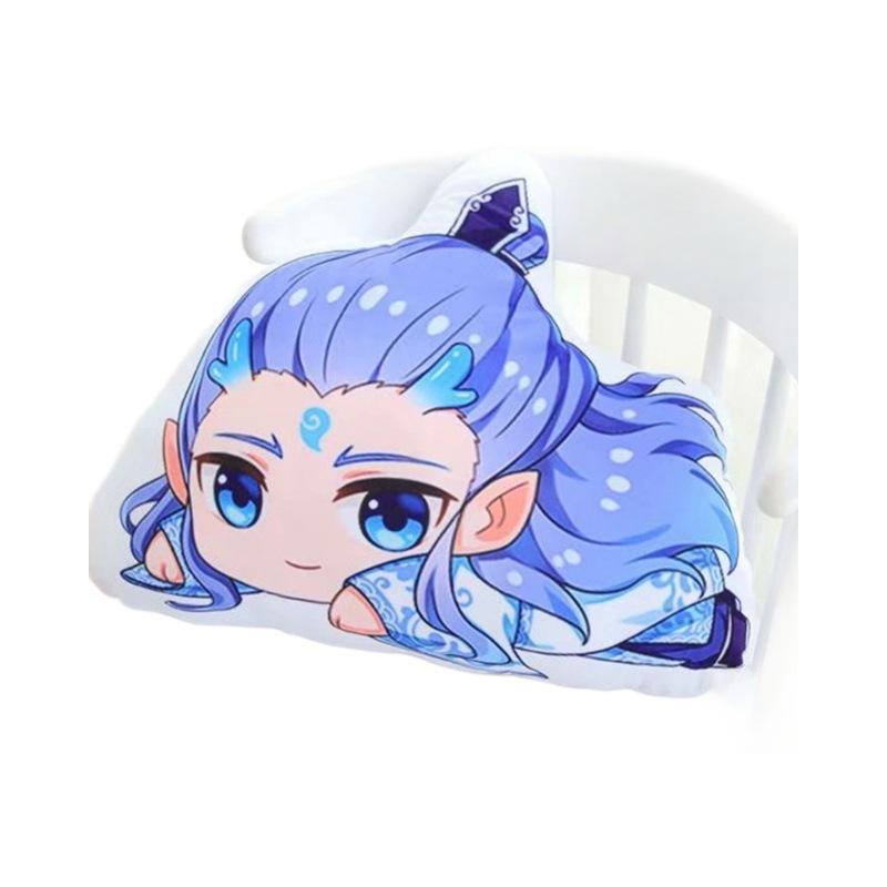 Doll Pillow Doll 2D Pillow Devil Boy Nezha Ao Bing's Waist Leaning on Chinese Animation Pillow Cute Doll
