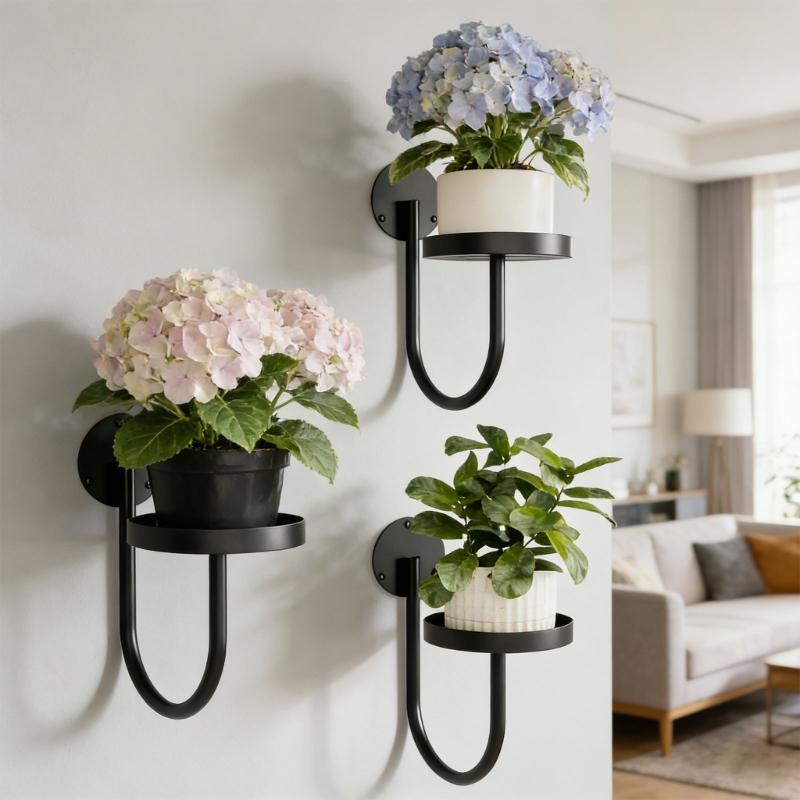 3 Stück Mehrzweck-Wandpflanzenhalter zum Aufhängen von Grünpflanzen Platzsparend für Innenräume Moderne Dekorationen Pflanzgefäß Halter Gestell