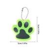 10Pcs Cute Paw Reflective Keychain Outdoor Night Safety Kids Pet Double-Sided Reflective Backpack Accessories Pendant