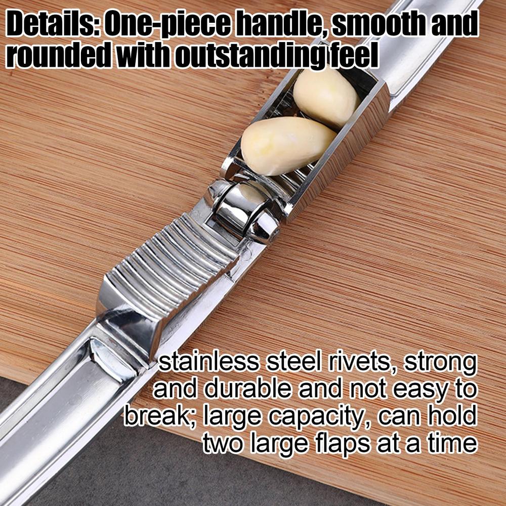 Garlic Mincer Tool Stainless Steel Kitchen Crusher Manual Garlic Squeeze Tool For Home Dormitory Hotel Apartment Rental Bakeries
