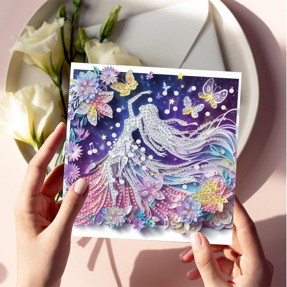 6PCS DIY Diamond Painting Greeting Card Set Diamond Art Handmade Cards for Christmas Birthdays Thanksgiving and Holidays
