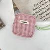 3922 Gesteppte Baumwolle Kariert Mehrzweck Mini-Tasche