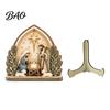 Christmas Manger Tabletop Ornaments Nativity Scene Wooden Sign, Holy Family Figurine Decor, Handcrafted Wood Figurines Religious Xmas Desktop