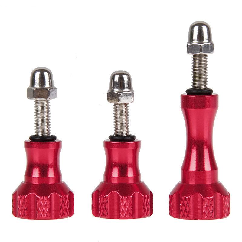 petite3Pcs Aluminum Thumb Knob Bolt Screw 2 Short + 1 Long For 7 6 5 4 Yi 4K Sjcam SJ4000 H9 Case Tripod Mount Cam Accessory