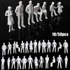 10/50Pcs ABS Plastic Human Scale Multi-Style Pose Miniature Train Scenery Model Building Passengers DIY Character People Figures