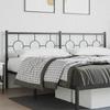 VidaXL Tête de Lit Métal, Tête de Lit avec Pieds, Meuble de Chambre à Coucher, Accessoire de Lit Double, Tête de Cadre de 376263