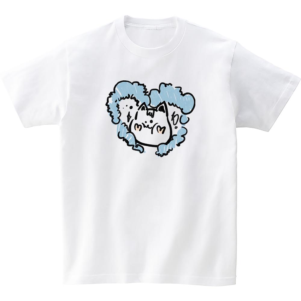 AWESOMEUS (24Ss) Heart And Cat 2Color T_Shirts