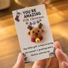 Christmas Series Resin Pocket Hug Holiday Greeting Card for and Family