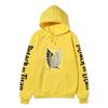 Attack on Titan Freedom Wings Hoodie Unisex Fleece Sweatshirt Survey Corps Logo Gothic Vertical Text Both Sleeves Autumn Winter Pullover