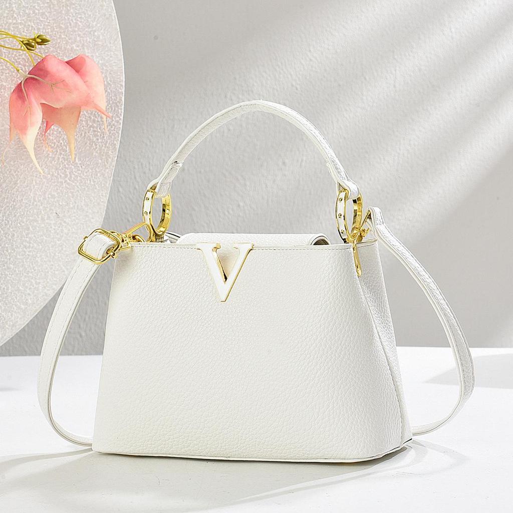Elegant 2025 Women's Korean Style One-Shoulder Crossbody Bucket Handbag