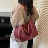 Solid Color Commuter Large Capacity Shoulder Bag Women's Crossbody Bag Underarm Bag
