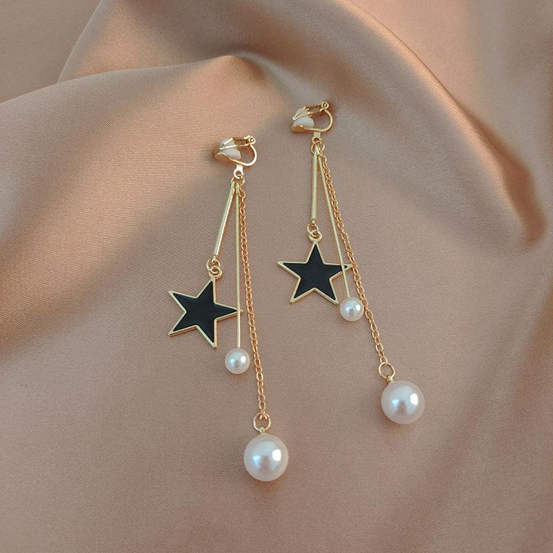 Korean Version of Advanced Ear Clip Without Ear Hole Women's Fashion Retro Versatile Cool Style Temperament Simple Earrings