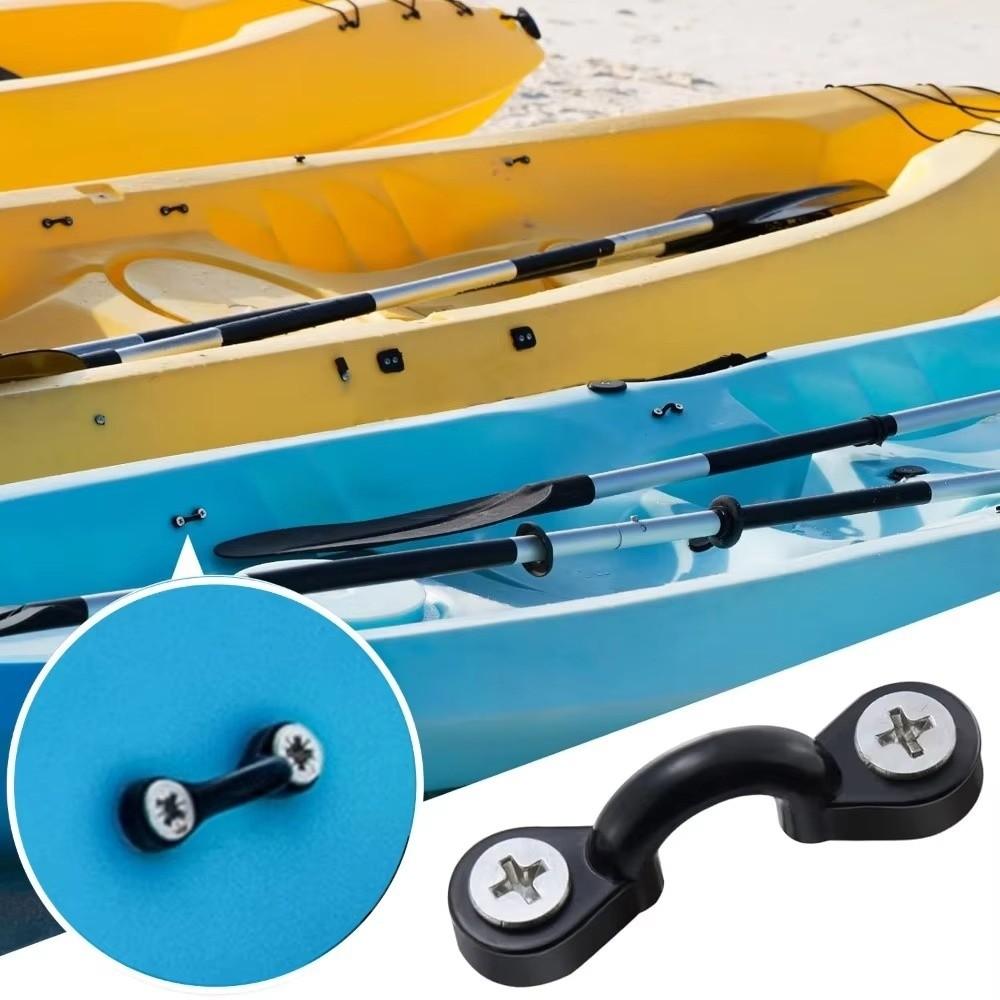 10Pcs/set Nylon Kayak Pad Eye Kit Rope Loop Kayak Clips  Surfing Boat Yacht Deck Rigging Kit