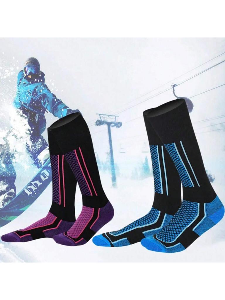 1 Pair Winter Warm Ski Stockings Thickening Hiking Socks for Women Men Anti-Cold Skiing Outdoor Sport Stockings Snow Accessories