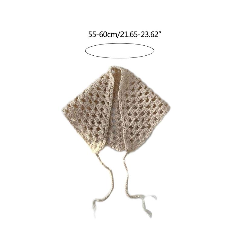 Schönes Häkel Dreieckiges Haarband Schal Gestrickter Schal Halstuch Krawatte Zurück Binden Kopftuch Modeaccessoire für Campi