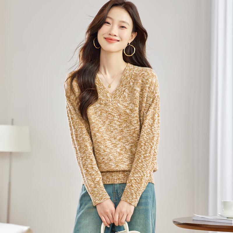 

Srcr Women s 100% Lambswool V-Neck Knit Sweater XL