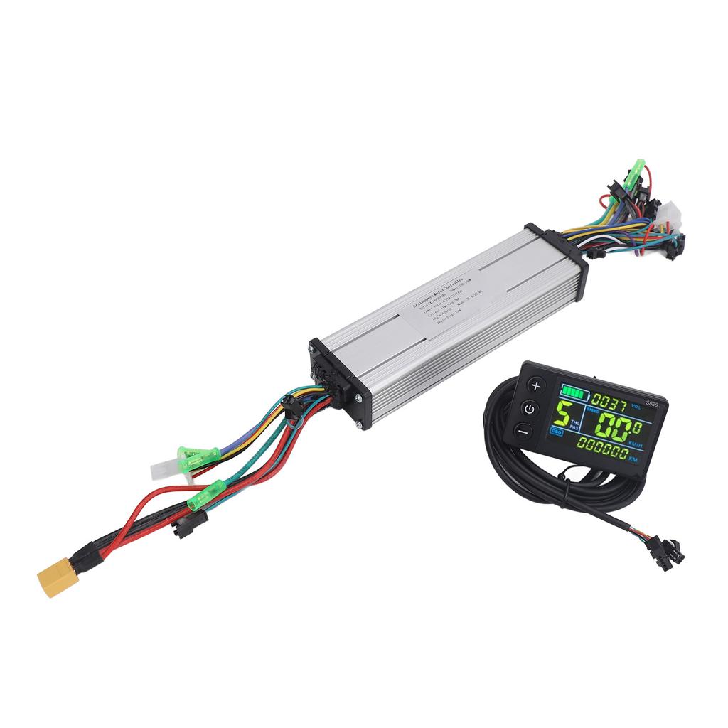 Motor Controller LCD Colorful Display 24V 36V 48V 250W 350W Brushless Controller Dual Drive Kit for Electric Bike Scooter