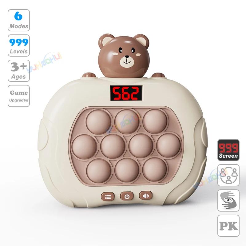 Funny Light Up Electronic Pop-Push Quick Push Game Puzzle Machine Quick Push Decompress Electronic Toy for Child Gaming Game