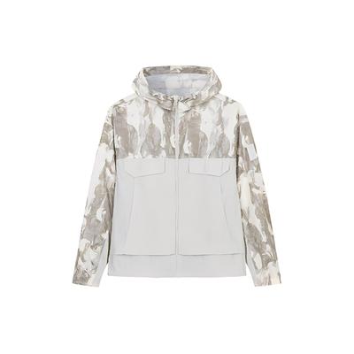 X China National Geography Collaboration Outdoor Series Full Print Spliced Zipper Hooded Sports Sun Protection Jacket Women Jacket 162426601-2