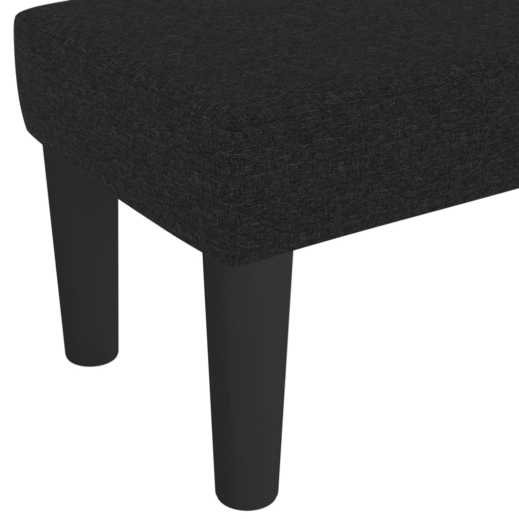 Black Bench 100 X 30 X 30 Cm Fabric