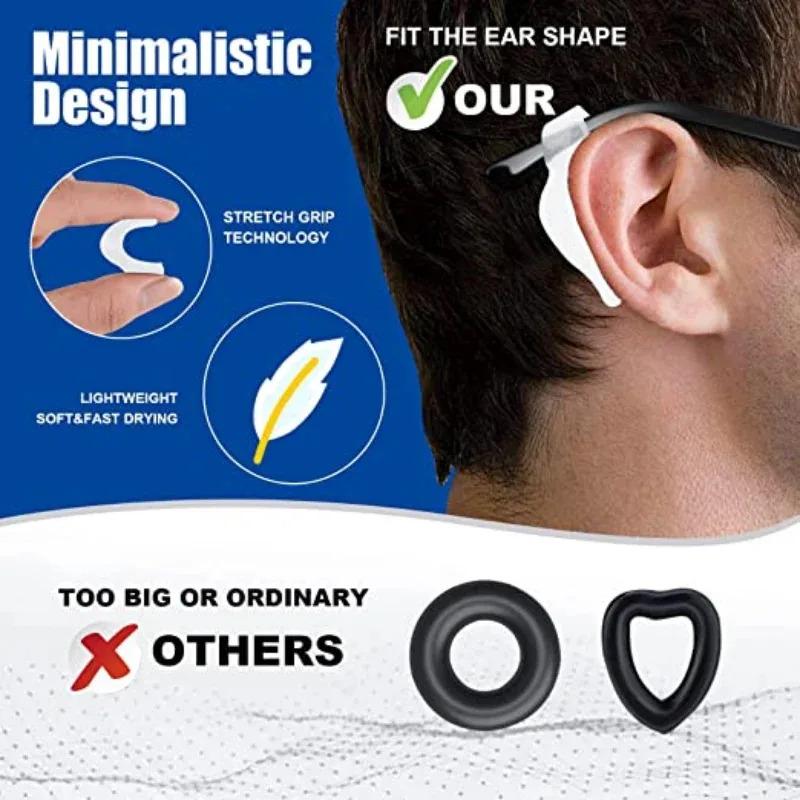 6pairs Silicone Anti-slip Glasses Leg Ear Sleeve Bracket Fastener Eyeglasses Accessories Grip Anti-fall Eyewear Holder