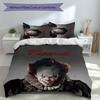3pcs Custom Name Pennywise the Dancing Clown Bedding Set,Includes 1 Duvet Cover and 2 Pillowcases,All-season Bedroom Decor