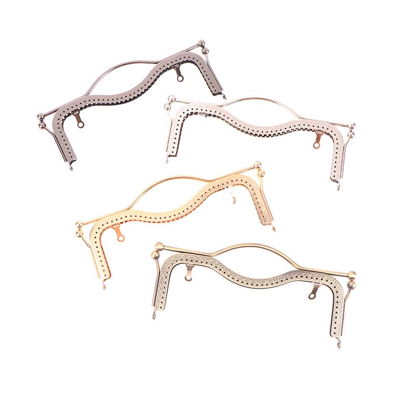 1 Stück Modische Damen Taschen Griff Metall DIY Münzbeutel Tasche Griff Handtasche Verschluss Schloss Bogenrahmen Taschen Zubehör