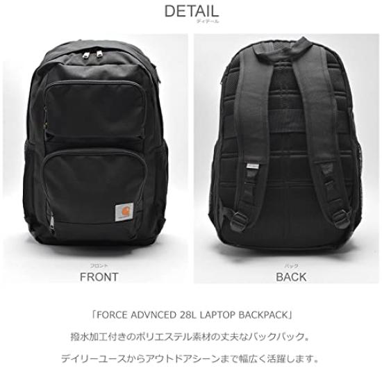 Carhartt Force Advanced Laptop 28L for Men and Backpack, Capacity, Black, 89180430, Women.