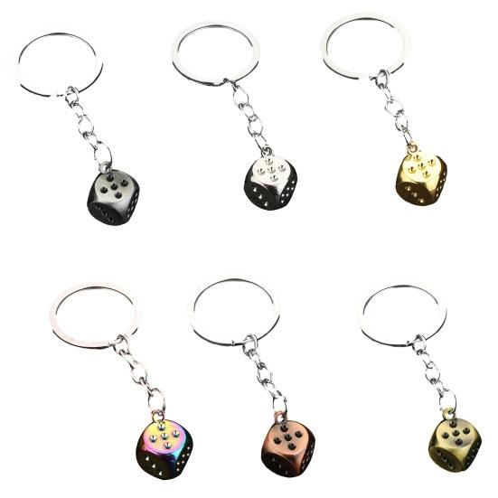 Würfel Schlüsselanhänger Metall Würfelbeutel Anhänger Trendiger Schlüsselanhänger Rucksack Anhänger Spieler Zubehör Geschenk für Männer Frauen