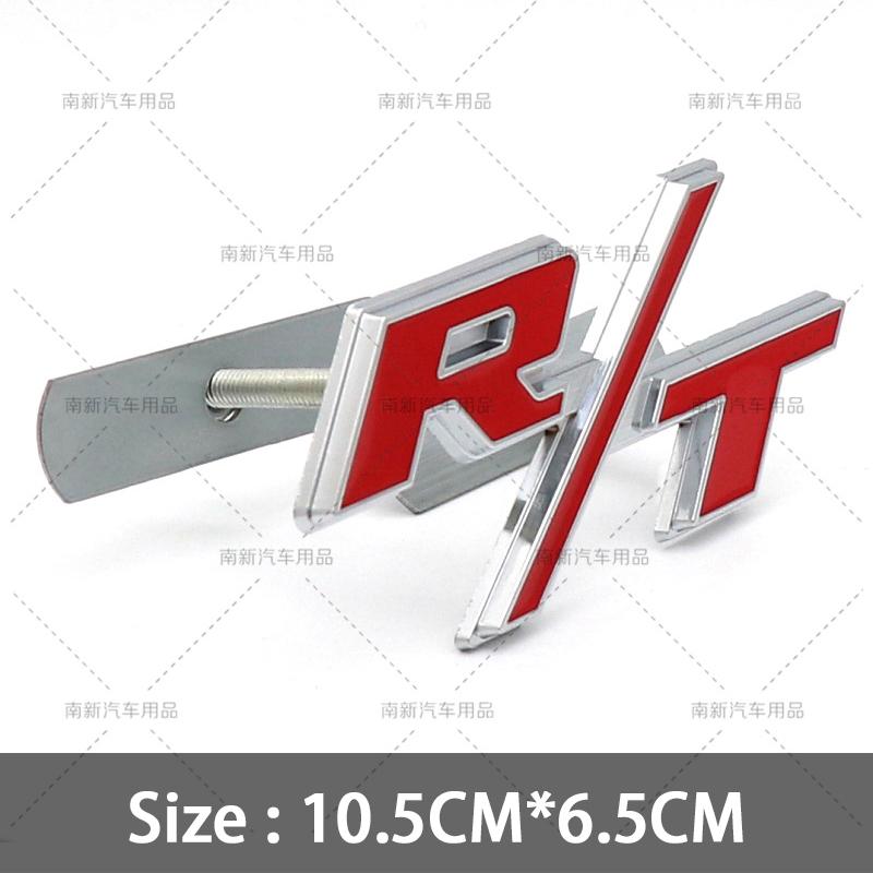 Metal RT Badge R/T Car Stickers Grill Emblem Rear Trunk Decal for Challenger Caliber Caravan Charger Magnum Avenger Accessories