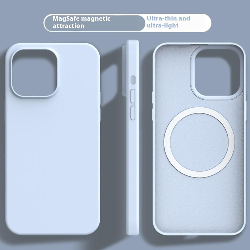 For iPhone 16 Pro Case Compatible with MagSafe Ultra Thin Liquid Silicone+PC Phone Cover