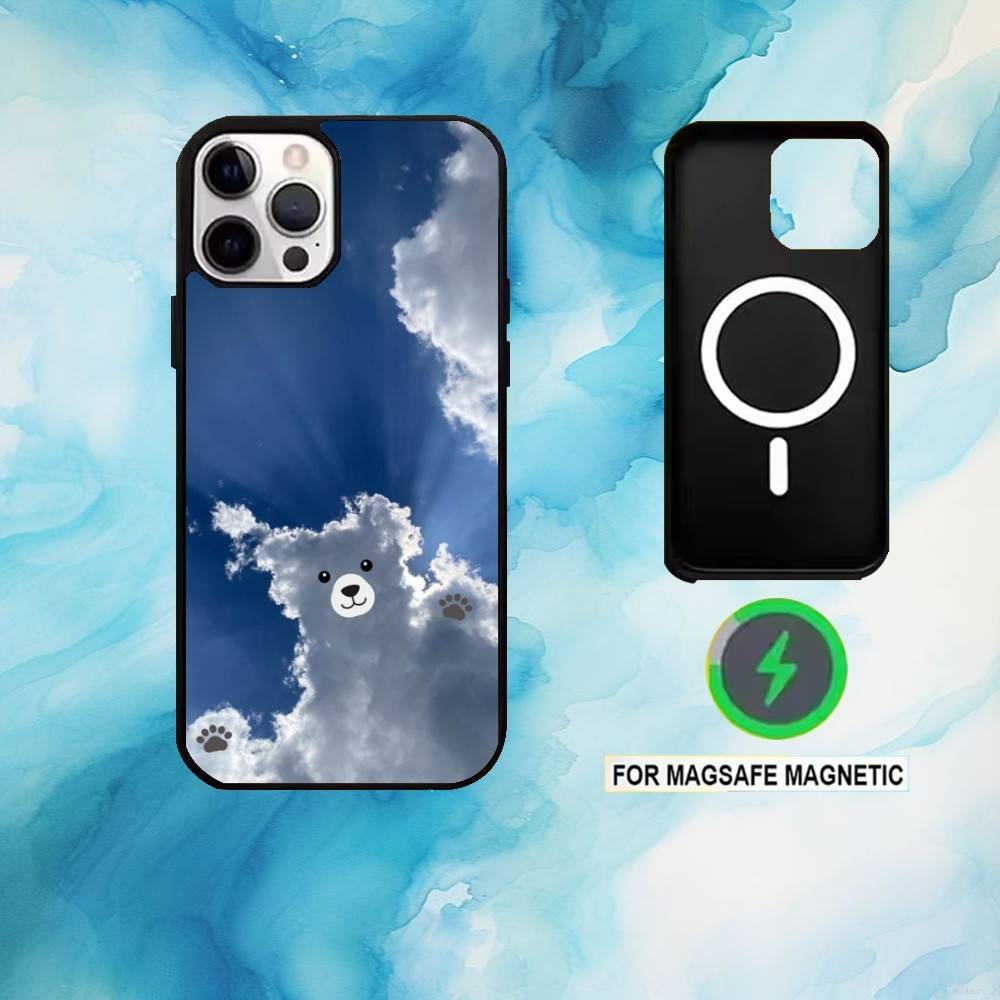 Cloudy Whimsy Phone Case For iPhone17,16,15,14,13,12,11 Plus,Pro Max Magnetic For Magsafe Wireless Charging